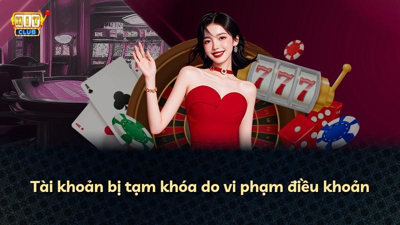 Tài khoản bị tạm khóa do vi phạm điều khoản
